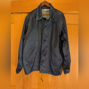 Ebbets Field Flannels Satin Retro Coaches Jacket * Flaw* Please Read ⤵️⤵️
